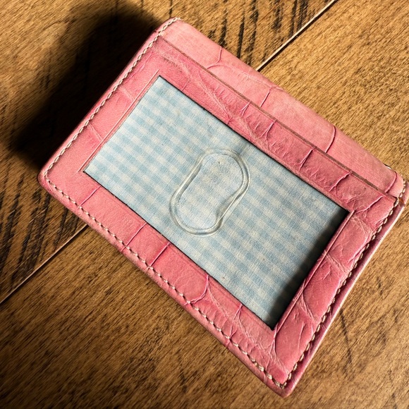 Dooney and Bourke Light Pink Small wallet change purse card holder crocodile - Picture 2 of 9